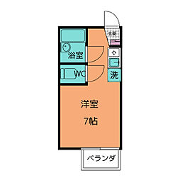 ホーリン原 ワンルームの間取図画像