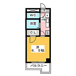 サン・ウエダビルI 1階1Kの間取り