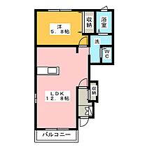 エアリー  ｜ 愛知県日進市竹の山２丁目（賃貸アパート1LDK・1階・44.82㎡） その2