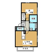 メイプル  ｜ 愛知県日進市赤池町箕ノ手（賃貸アパート1LDK・1階・43.41㎡） その2