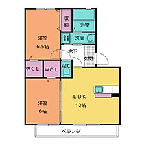 リビングタウン荒池　Ｂ棟  ｜ 愛知県名古屋市天白区平針南４丁目（賃貸アパート2LDK・2階・58.81㎡） その2