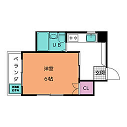 ショパン中平ビル 1Kの間取図画像