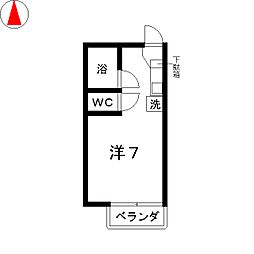 ホーリン原 ワンルームの間取図画像