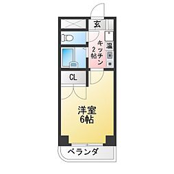 セントラルハイツ平針 1Kの間取図画像