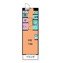 第3オオタビル ワンルームの間取図画像