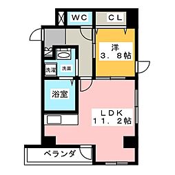 ボナール・ド・フルール 1LDKの間取図画像
