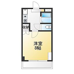 ハーヴェスト中平 1Kの間取図画像