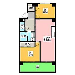 メゾンドール小島 2LDKの間取図画像