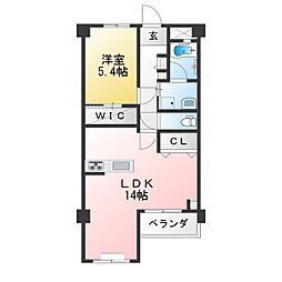 第2水野マンション 1LDKの間取図画像