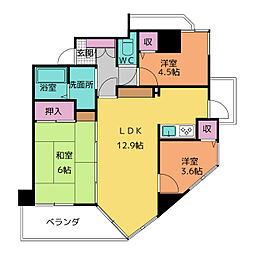 シティマンションアカイケ 2SLDKの間取図画像