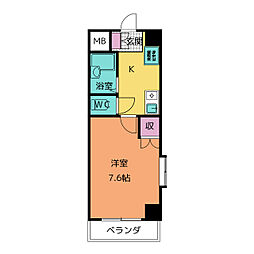 第二小島ビル 1Kの間取図画像