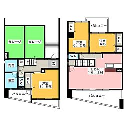 OSM植田弐番館 3LDKの間取図画像
