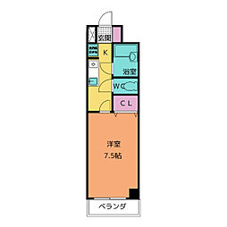 アーバンビル早川 1Kの間取図画像