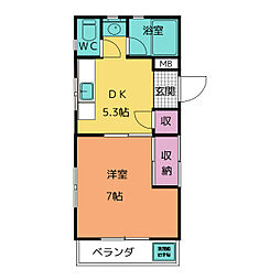 すが弥ビル 1DKの間取図画像