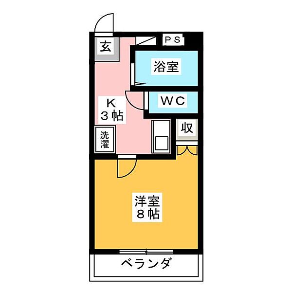 オリオンハイツ ｜愛知県名古屋市天白区植田東１丁目(賃貸マンション1K・3階・24.33㎡)の写真 その2