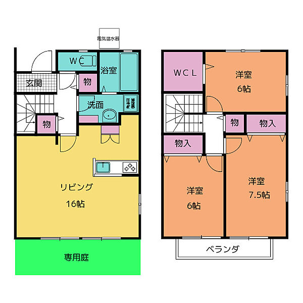 ファミール中平 ｜愛知県名古屋市天白区中平３丁目(賃貸テラスハウス3LDK・1階・88.98㎡)の写真 その2