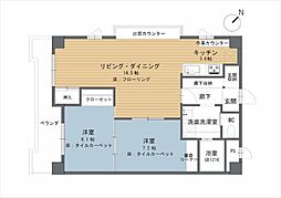 ハイツドエル 2LDKの間取図画像