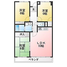 ハイツ平針 3LDKの間取図画像