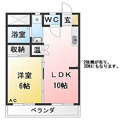 村瀬商事ビル 1LDKの間取図画像