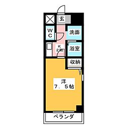 クリエイト名古屋天白公園 1Kの間取図画像
