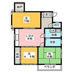 伊藤マンション 3DKの間取図画像