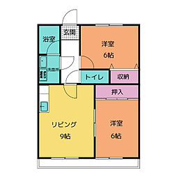 ハイツ37 2LDKの間取図画像