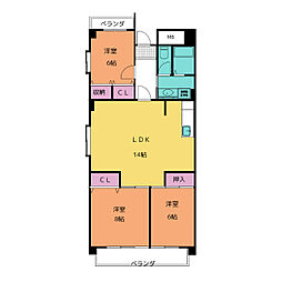 ザコンフォート 3LDKの間取図画像