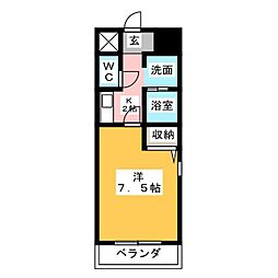 クリエイト名古屋天白公園 1Kの間取図画像