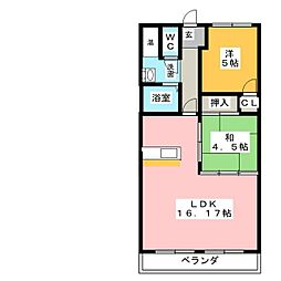フレックスオーシャン 2LDKの間取図画像