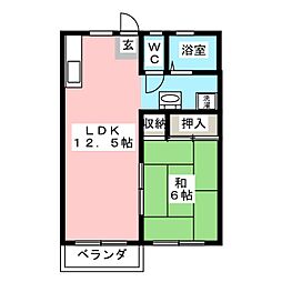 ハートランド90 1LDKの間取図画像