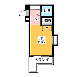 メゾン・ド・ゼファー ワンルームの間取図画像