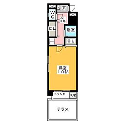 マンションセレクト1 1Kの間取図画像
