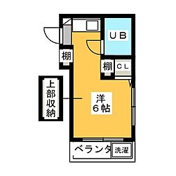 メゾン・ド・エルバージュ ワンルームの間取図画像