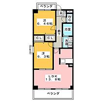 カーサ・マリアーニ  ｜ 愛知県一宮市木曽川町黒田三ノ通り（賃貸マンション2LDK・4階・60.05㎡） その2