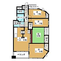 ビューパレス野口  ｜ 愛知県一宮市野口２丁目（賃貸マンション4LDK・6階・85.35㎡） その2