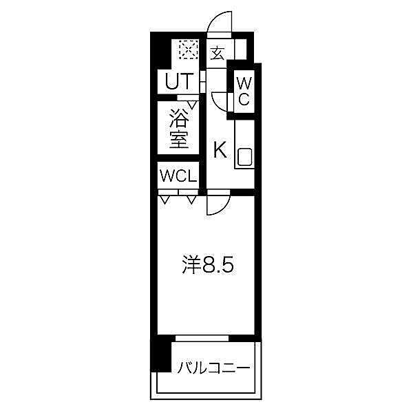 Ichinomiya Rise 802｜愛知県一宮市栄１丁目(賃貸マンション1K・8階・28.60㎡)の写真 その2