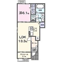 モナローム・シェリ1 101 ｜ 愛知県一宮市開明字樋西10-2（賃貸アパート1LDK・1階・50.01㎡） その2