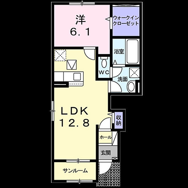 グランレーベＡ 101｜愛知県一宮市三条字郷南西(賃貸アパート1LDK・1階・50.13㎡)の写真 その2