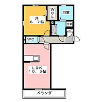 リバーパーク　Ｉ棟  ｜ 愛知県一宮市木曽川町黒田字高田（賃貸アパート1LDK・1階・45.01㎡） その2