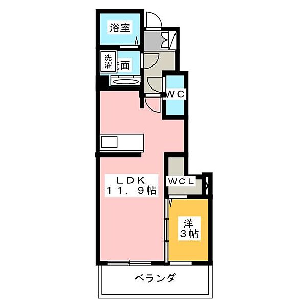 ルピナス ｜愛知県一宮市奥町字土桶(賃貸アパート1LDK・1階・37.82㎡)の写真 その2