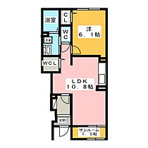 サクセス　OneA  ｜ 愛知県一宮市今伊勢町宮後字宮代（賃貸アパート1LDK・1階・43.61㎡） その2