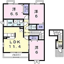 サニークレメント  ｜ 愛知県一宮市木曽川町黒田七ノ通り（賃貸アパート3LDK・2階・69.09㎡） その2