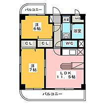 セントラルコート今伊勢  ｜ 愛知県一宮市今伊勢町馬寄（賃貸マンション2LDK・2階・54.40㎡） その2