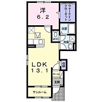 サニーハウスTOYAMAIII 101 ｜ 愛知県一宮市西五城字起境18（賃貸アパート1LDK・1階・50.13㎡） その2