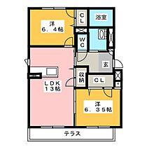 シャーメゾンＭ’ｓ平和  ｜ 愛知県一宮市平和３丁目（賃貸アパート2LDK・1階・61.46㎡） その2