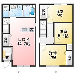 🉐敷金礼金0円！🉐西五城宮西戸建賃貸　東