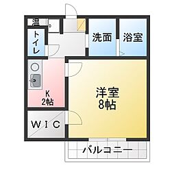 サン・フレンズ音羽 1Kの間取図画像