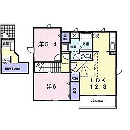 セルカフロレスタA 2LDKの間取図画像