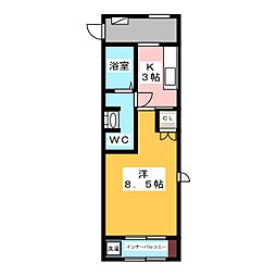 レトアジョワイユ 1Kの間取図画像