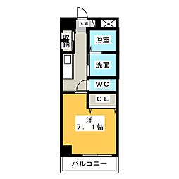 AlbaMasumida 1Kの間取図画像